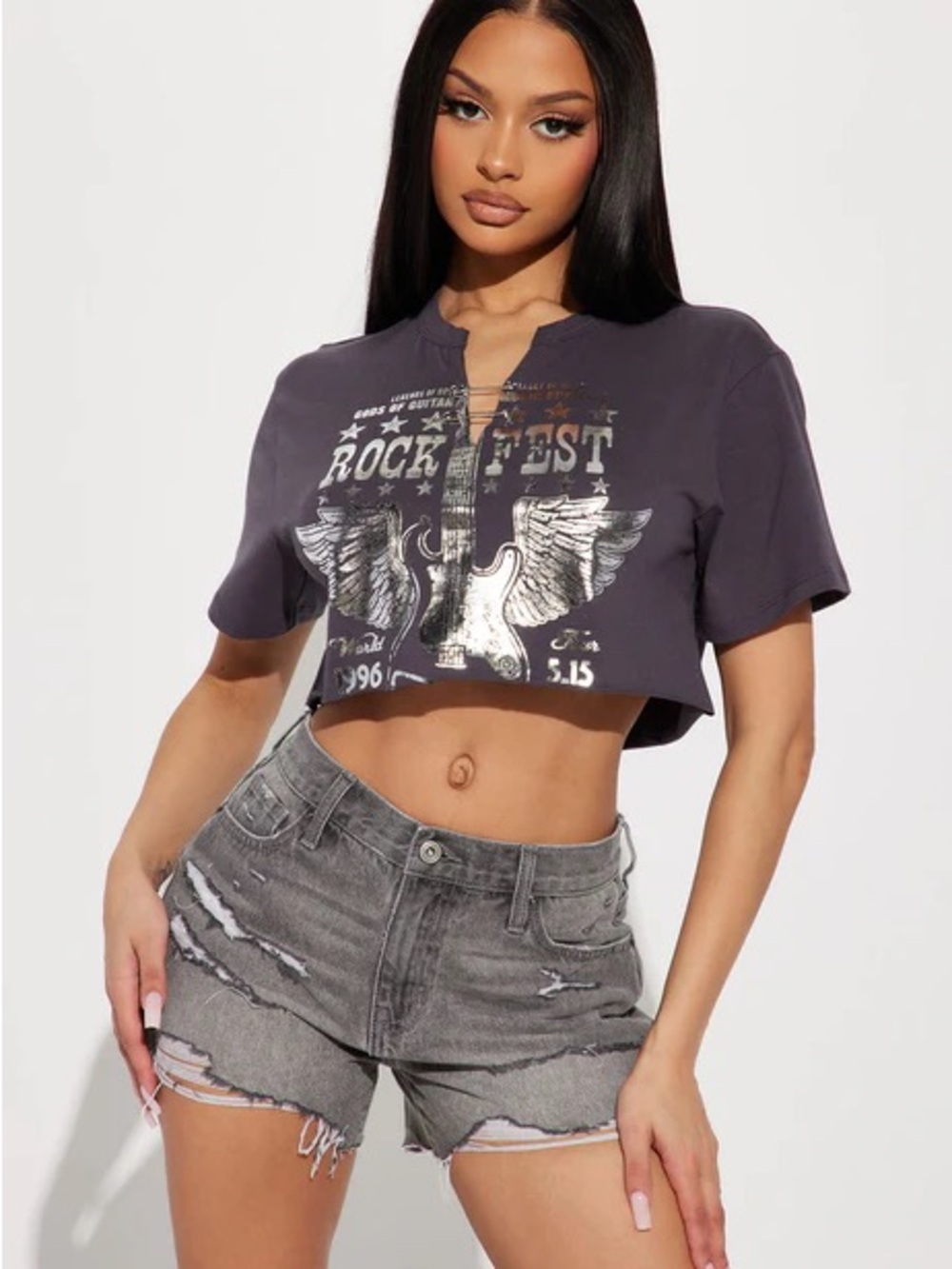 At A Rock Fest Metallic Tee